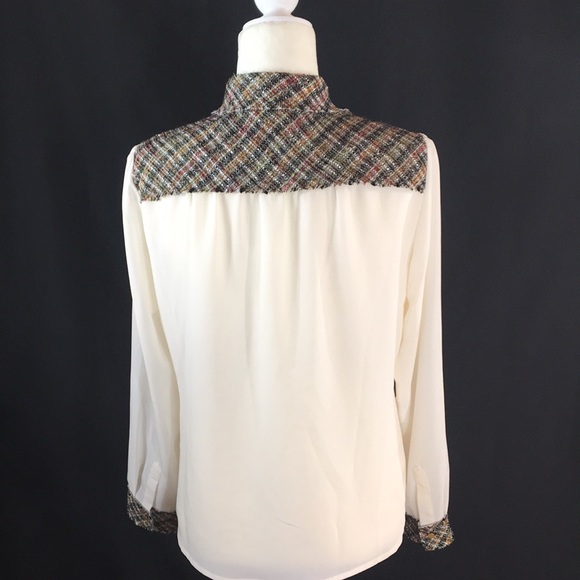 Cream/tweed Antonio Melani blouse - Picture 3 of 6